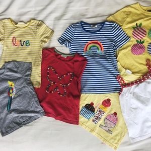 Mini Boden 7/8 Girls t-shirt lot